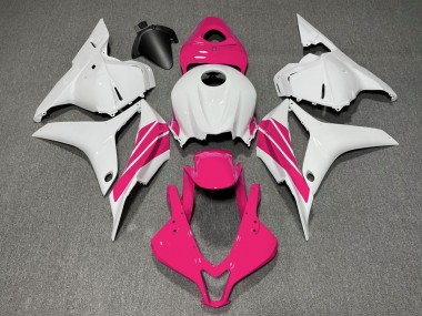 Shop Pink and White Side Stripe Honda CBR600RR Motorcycle Fairings 09-12