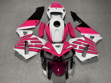 Shop Pink and White Wings Honda CBR600RR Motorcycle Fairings 05-06