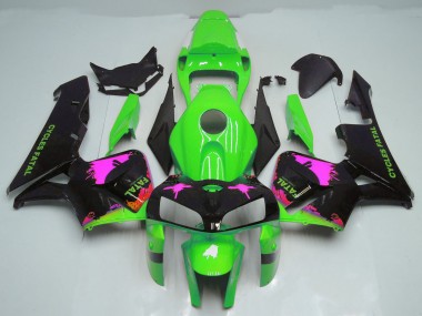 Shop Pink Splatter on Green Honda CBR600RR Motorcycle Fairings 05-06