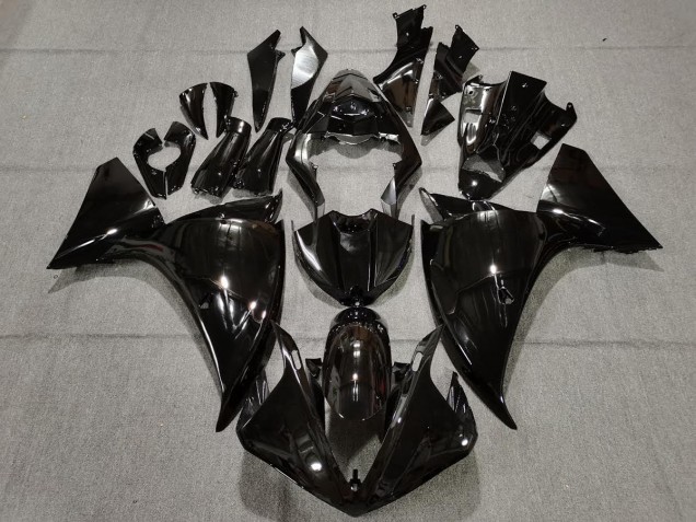 Shop Plain Gloss Black Yamaha R1 Motorcycle Fairings 09-12