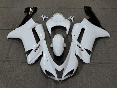 Shop Plain White Gloss Kawasaki ZX6R Motorcycle Fairings 07-08