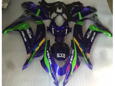 Shop Purple Green and Gloss Kawasaki ZX10R Motorcycle Fairings 16-19