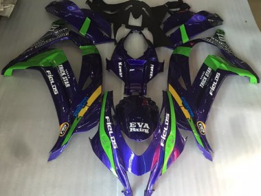 Shop Purple Green and Gloss Kawasaki ZX10R Motorcycle Fairings 16-19