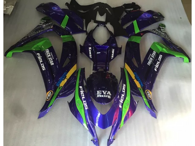 Shop Purple Green and Gloss Kawasaki ZX10R Motorcycle Fairings 16-19