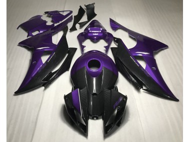 Shop Purple w Carbon Style Yamaha R6 Motorcycle Fairings 08-16