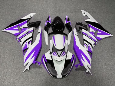 Shop Purple White and Black Zag Kawasaki ZX6R Motorcycle Fairings 09-12