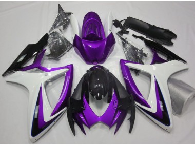 Shop Purple & White Debadged Suzuki GSXR750 Motorcycle Fairings 06-07