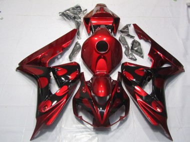 Shop Red and Black Candy Honda CBR1000RR Motorcycle Fairings 06-07