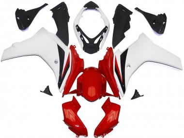 Shop Red and White Gloss Honda CBR600F Motorcycle Fairings 11-12