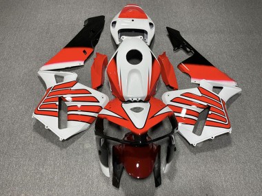 Shop Red and White Wings Honda CBR600RR Motorcycle Fairings 05-06