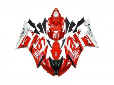 Shop Red and White with Stars Yamaha R6 Motorcycle Fairings 08-16