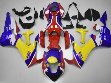 Shop Red Blue and Yellow HRC Honda CBR1000RR Motorcycle Fairings 17-19