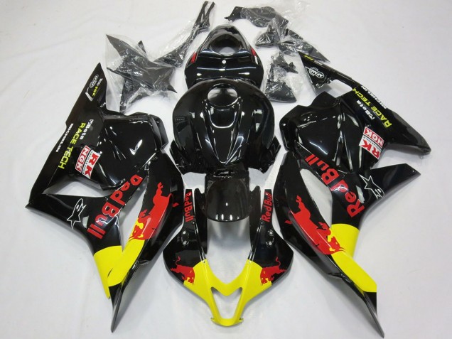 Shop Red Bull Gloss Black Honda CBR600RR Motorcycle Fairings 09-12