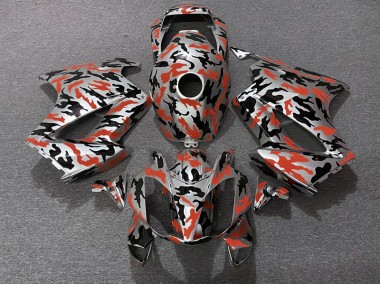 Shop Red Camo Honda VFR800 Motorcycle Fairings 02-12