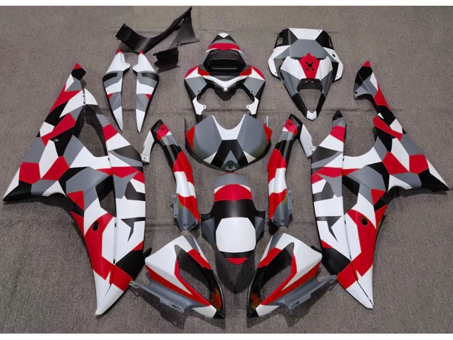 Shop Red Camo Plain Yamaha R6 Motorcycle Fairings 08-16