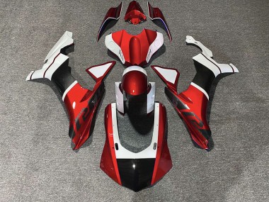 Shop Red & Carbon Fiber Accents Yamaha R1 Motorcycle Fairings 15-19