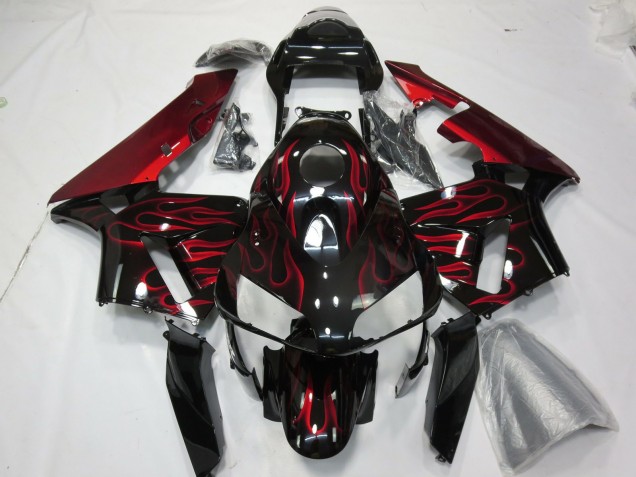 Shop Red Flame Honda CBR600RR Motorcycle Fairings 03-04