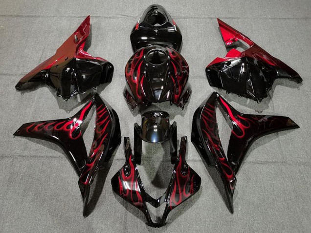 Shop Red Flame Honda CBR600RR Motorcycle Fairings 09-12