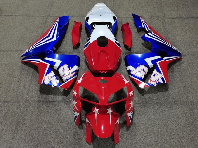 Shop Red White and Blue 69 Honda CBR600RR Motorcycle Fairings 05-06