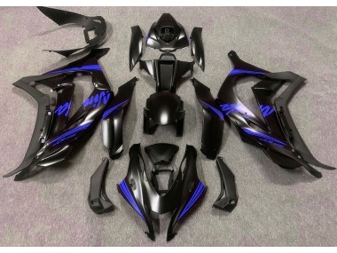 Shop Satin Black & Blue Kawasaki ZX10R Motorcycle Fairings 16-19