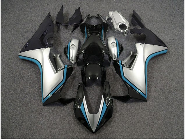 Shop Silver and Black & Light Blue Honda CBR1000RR Motorcycle Fairings 17-19