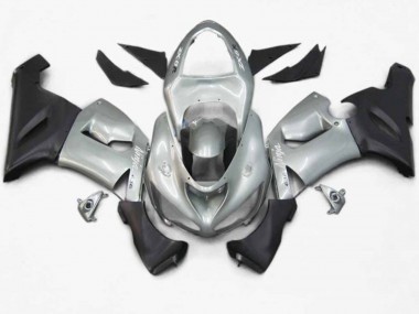 Shop Silver Black Matte Kawasaki ZX6R Motorcycle Fairings 05-06