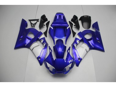 Shop Silver White and Blue Yamaha R6 Motorcycle Fairings 98-02