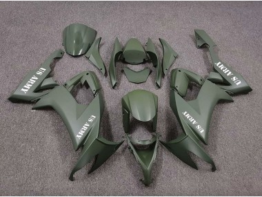 Shop US Army Matte Green Kawasaki ZX10R Motorcycle Fairings 08-10