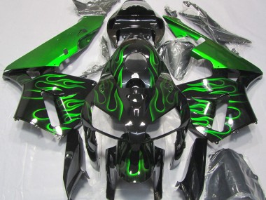 Shop Vibrant Green Flame Honda CBR600RR Motorcycle Fairings 05-06