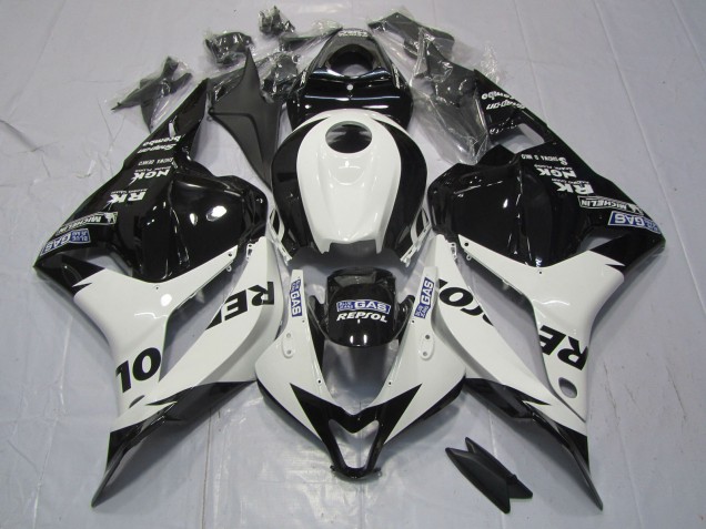 Shop White and Black Repsol Honda CBR600RR Motorcycle Fairings 09-12