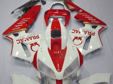 Shop White and Red Custom Honda CBR600RR Motorcycle Fairings 05-06