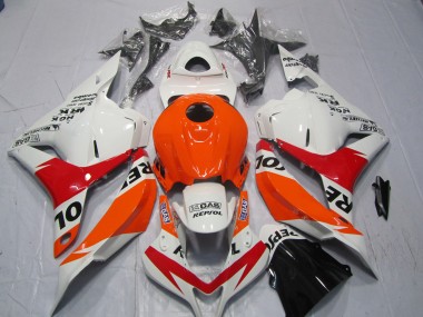 Shop White and Red Repsol Honda CBR600RR Motorcycle Fairings 09-12