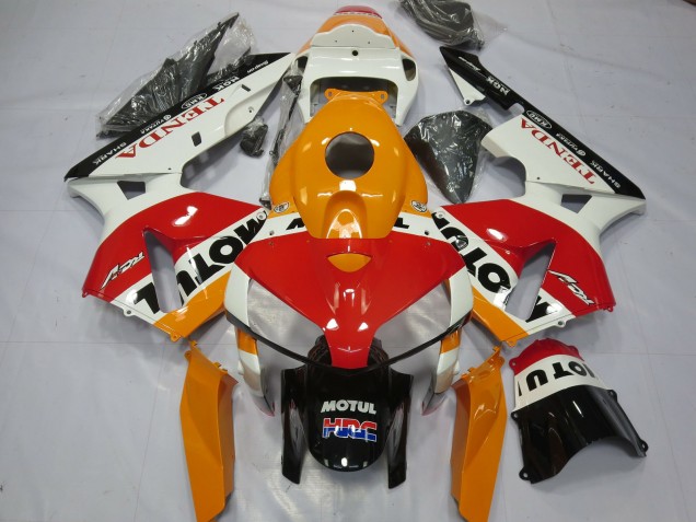 Shop White Repsol Honda CBR600RR Motorcycle Fairings 05-06