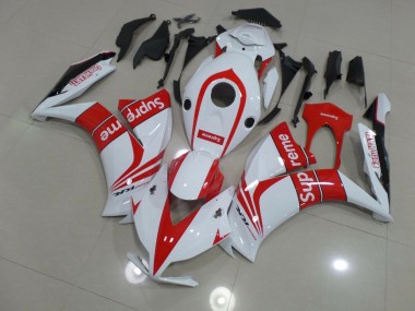 Shop White Supreme Honda CBR1000RR Motorcycle Fairings 12-16