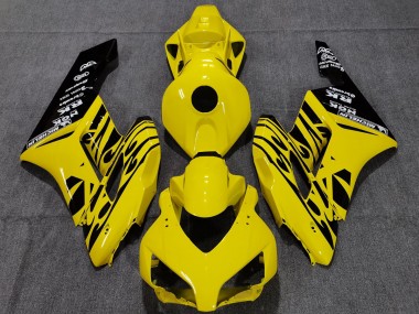 Shop Yellow Black Flame Honda CBR1000RR Motorcycle Fairings 04-05