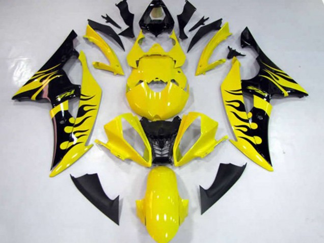 Shop Yellow Flame Yamaha R6 Motorcycle Fairings 08-16